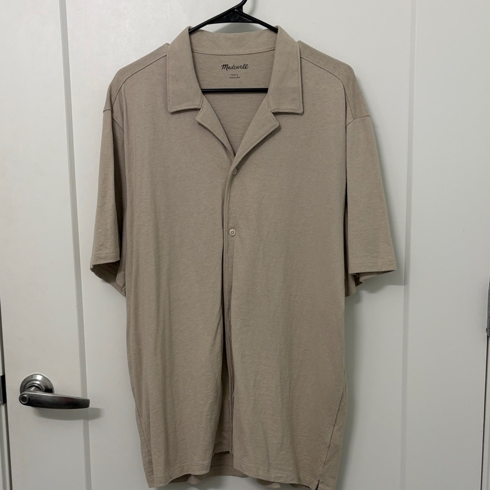Madewell Men's Tan Polo Shirt